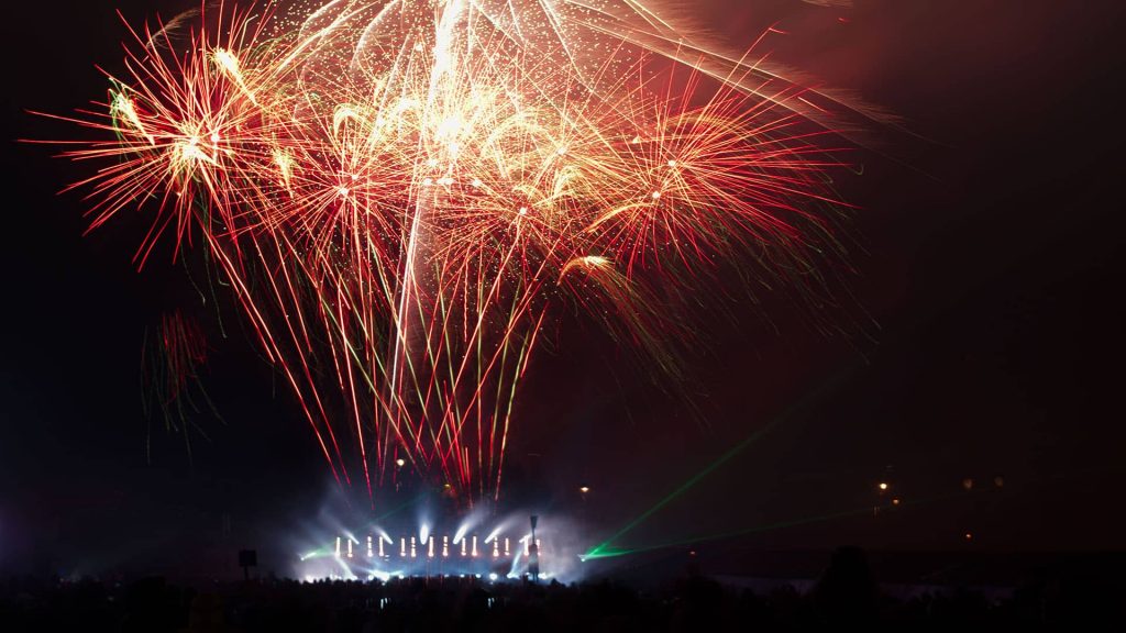 Christmas Lights Switch On Firework Displays