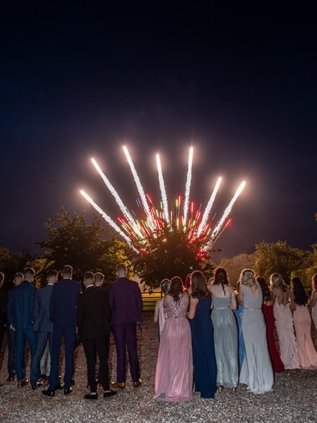 School and college proms firework displays